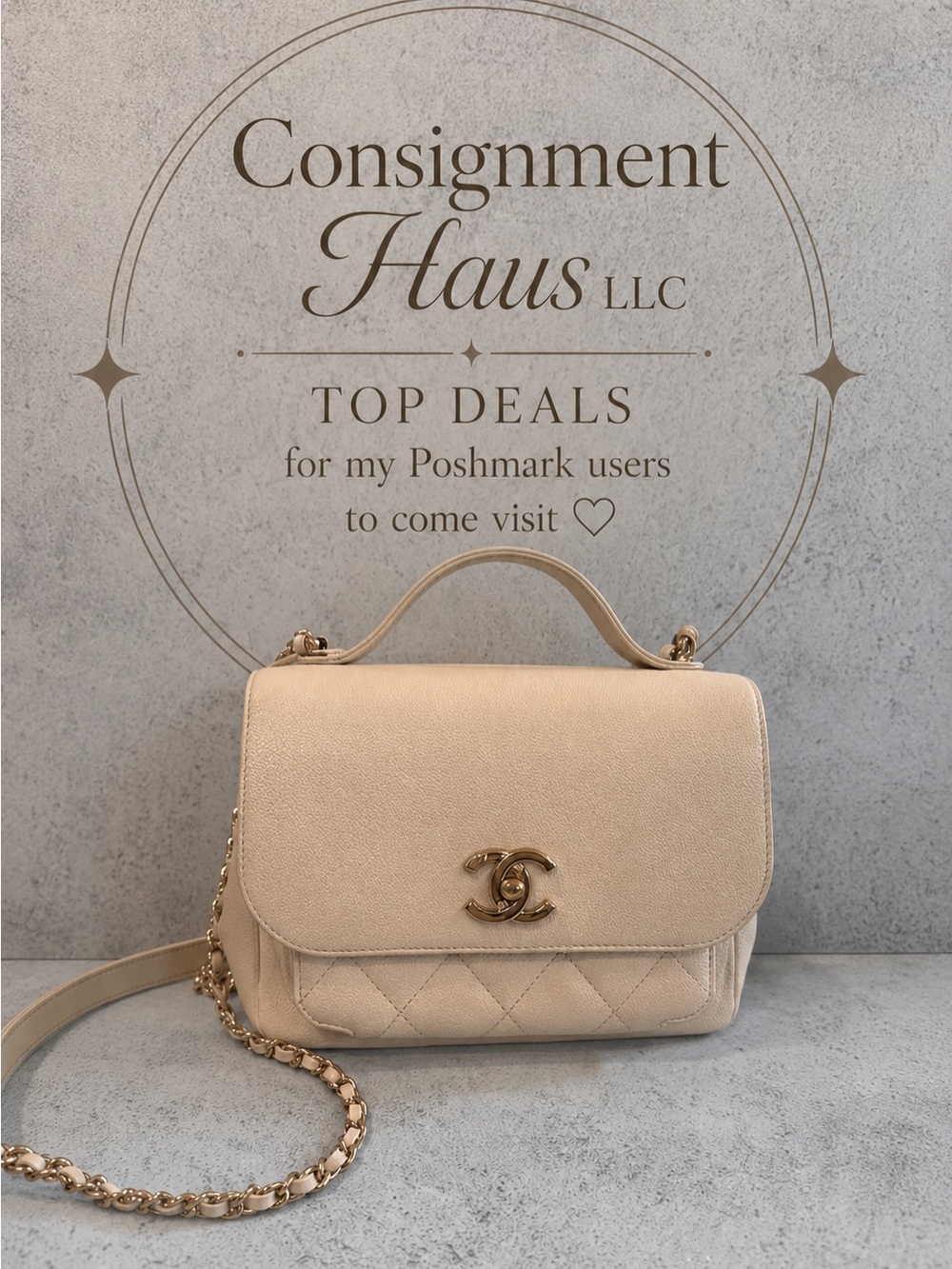 CHANEL ivory white cream Quilted Top-Handle Shoulder Bag with Gold Hardware
